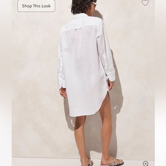 NWT J. Crew Relaxed-fit beach shirt in linen-cotton blend size small - Picture 10 of 10